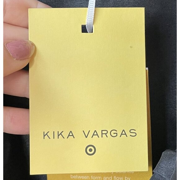 Kika Vargas X Target Black Tiered Ruffle Midi Dress 1X Puff Sleeve Fairy Grunge - Picture 13 of 13